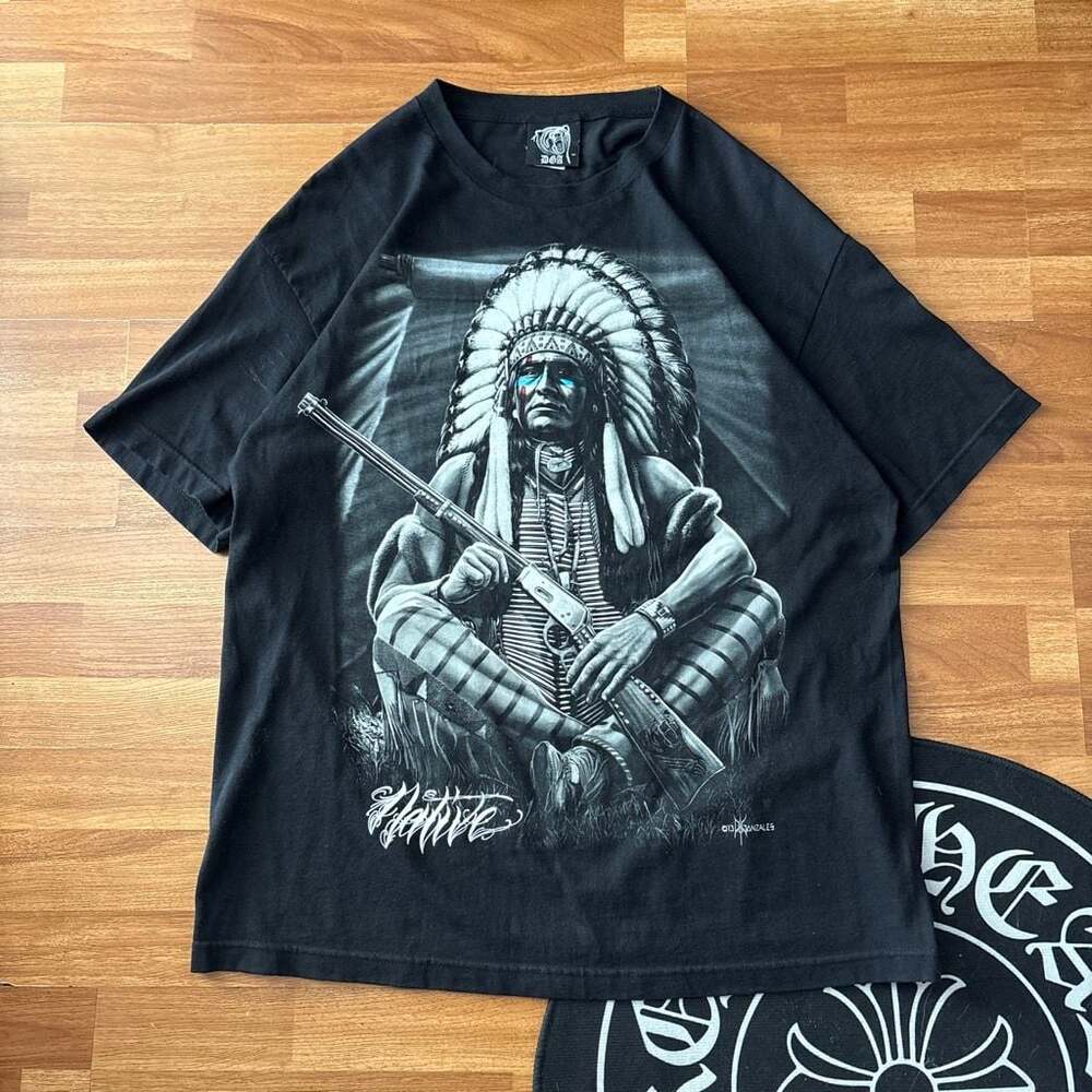 DGA David Gonzalez Art Native American Chief Graphic T-Shirt